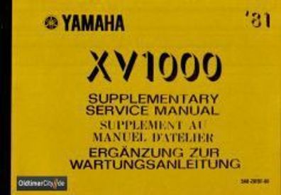 Reparaturanleitung Yamaha XV 1000, Motorrad, Zweirad, Oldtimer, Klassiker