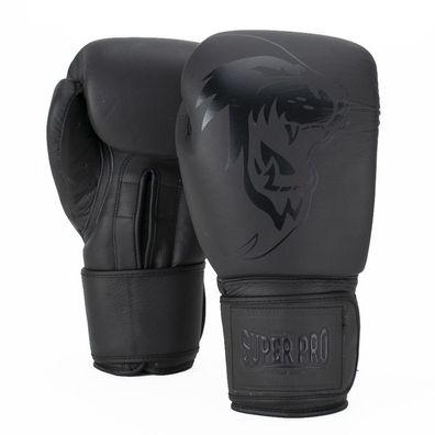 Super Pro Combat Gear Legend Leder Boxhandschuhe Grau