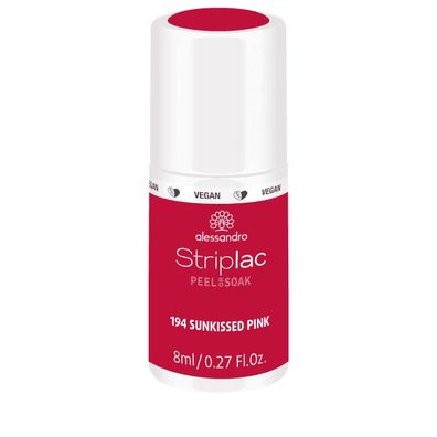 Alessandro Striplac Peel or Soak Sunkissed Pink -VEGAN - LED-Nagellack im kräftige