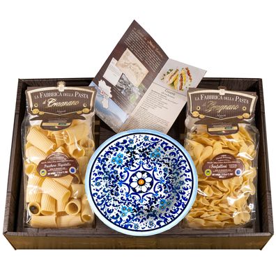 Pasta di Gragnano IGP / PGI Nudeln mit Keramik Pasta-Teller Geschenkkarton | Italien