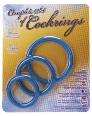 Set of Cockrings blue 35-40-50mm