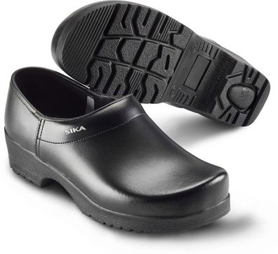 Sika Schuh Flexika geschlossener Clog Schwarz