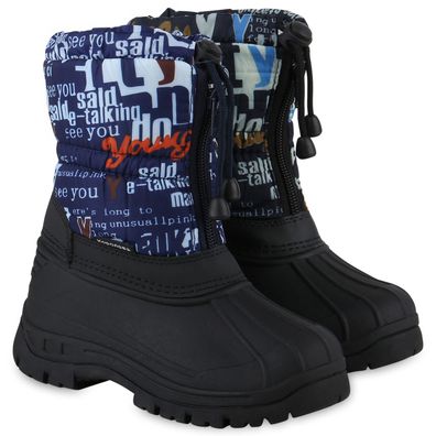 VAN HILL Kinder Warm Gefütterte Winter Boots Stiefel Bequeme Prints Schuhe 839995