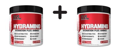 2 x EVL Nutrition Hydramino (30 serv) Fruit Punch