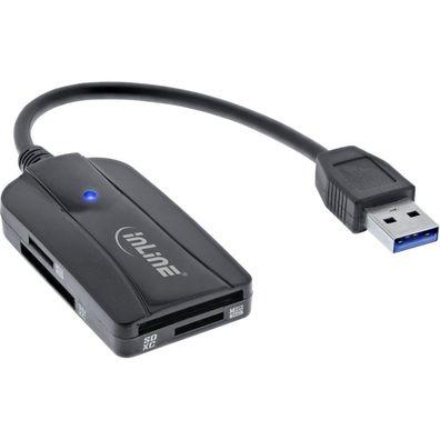 InLine® 66772A Card Reader USB 3.1 USB-A, für SD/SDHC/SDXC, microSD, UHS-II kompat