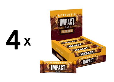 4 x Myprotein Impact Protein Bar (12x64g) Caramel Nut