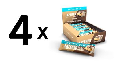 4 x Myprotein Layered Bars (12x60g) Vanilla Birthday Cake