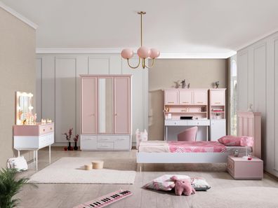 Odacix Jugendzimmer Set Rosa Teen 100x200 cm