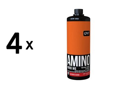 4 x QNT Amino Liquid (1000ml) Red Fruits