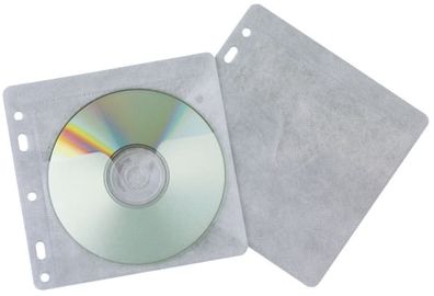 Q-Connect® KF02208 CD/DVD-Hüllen - Universallochung zur Ablage im Ordner/Ringbuch,