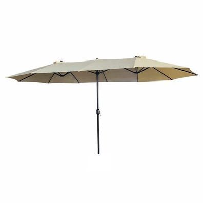 Garten-Doppelsonnenschirm TILIA in Beige Gewicht 12,3 kg L460 x B270 x H245 cm