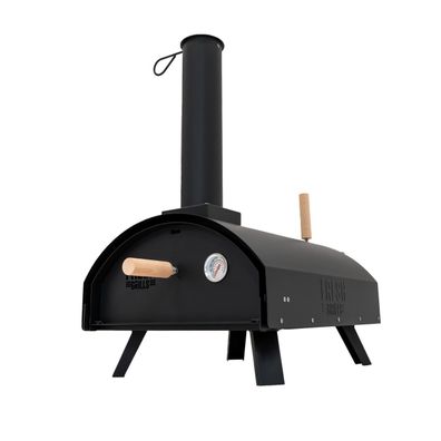 Outdoor-Pizzaofen ?30cm Stahl Tragbar Multi-Brennstoff Holz Kohl Holzpellets BBQ