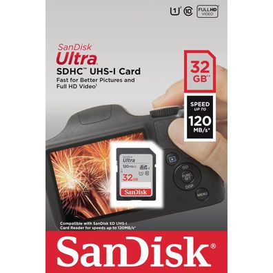 SanDisk SDSDUN4-032G-GN6IN SanDisk Speicherkarte SDHC-Card Ultra 32 GB