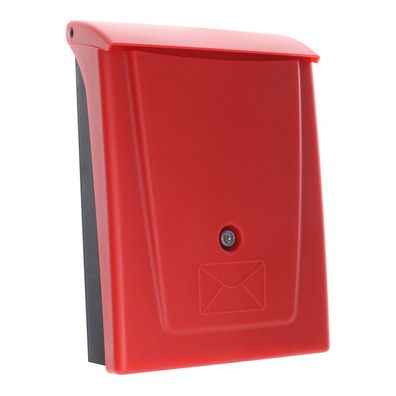 Profirst Mail PM 780 Kunststoff Briefkasten Schwarz Rot