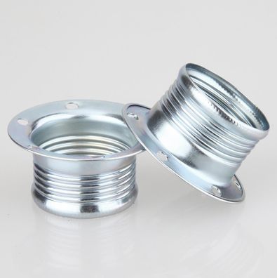 E14 Schraubringe Metall chromfarben 43x20 mm für Metallfassung