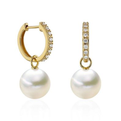 Luna-Pearls - 312.1662 - Creolen - Damen - 750 Gelbgold - Brill. H-SI 0.37ct