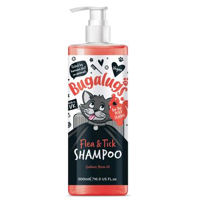 Bugalugs Katzenshampoo gegen Flöhe Zecken 500ml Pumpdosierer