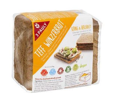 3PAULY 6x Teff Winzerbrot glutenfrei 500g