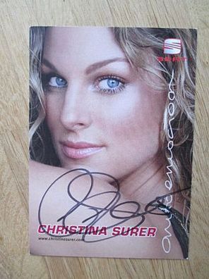 Rennfahrerin, Fernsehmoderatorin Christina Surer - handsigniertes Autogramm!!!
