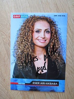 ORF Fernsehmoderatorin Eser Ari-Akbaba - handsigniertes Autogramm!!!