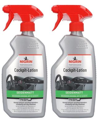 2x Nigrin Cockpit-Lotion Pfleger Kunststoff-Pflege Cockpit-Reiniger Reinigung