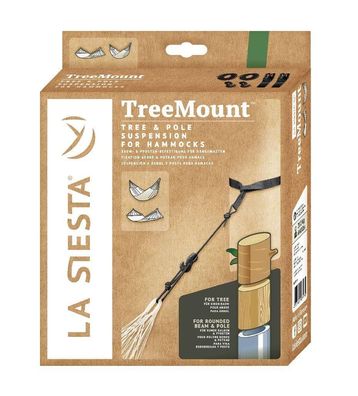 La Siesta TreeMount Black - Hängematten Montageset fér Bäume Montagematerial