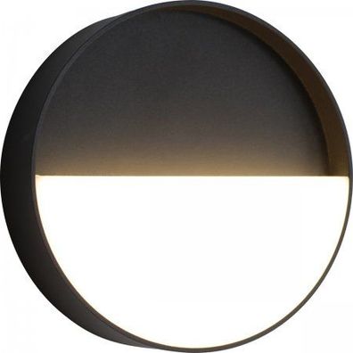 ECO Light 9490-R GR MEG LED Akku Wandleuchte rund anthrazit 3000K IP44