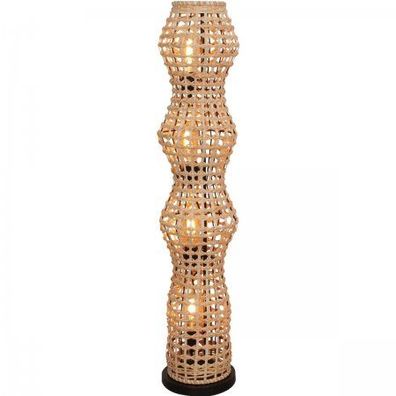 ECO Light 9520 PT4 RT Capella Stehleuchte 4-flammig Rattan natur 110cm