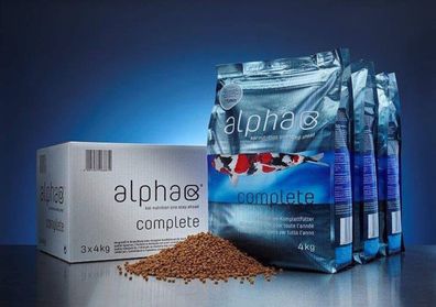 alpha complete Ø 3 mm 12 kg (3 x 4 kg), Koifutter, Ganzjahresfutter