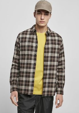 Urban Classics Hemd Checked Roots Shirt Darkground/Warmsand