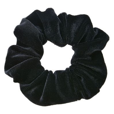 Melady Scrunchie Haargummi Schwarz Textil Rund (Gr. Ø 10x2 cm)