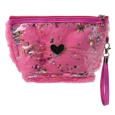 Juleeze Damenkulturtasche Herz 23x13 cm Rosa Synthetisch Rechteck (Gr. 23x13 cm)