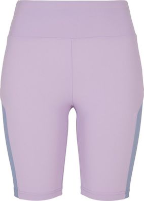 Urban Classics Damen Ladies Color Block Cycle Shorts Lilac/Violablue