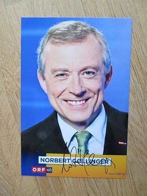 ORF Fernsehmoderator Norbert Gollinger - handsigniertes Autogramm!!!