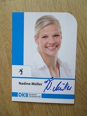 Diskus Leichtathletin Nadine Müller - handsigniertes Autogramm!!!