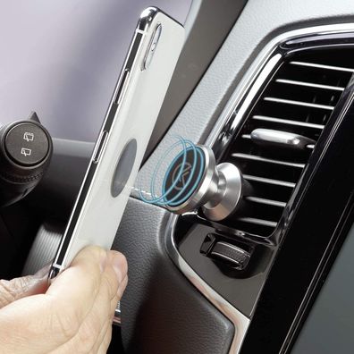 KREMER Premium Magnethalter für Lüftungsgitter Auto magnetische Belüftung Handyhal