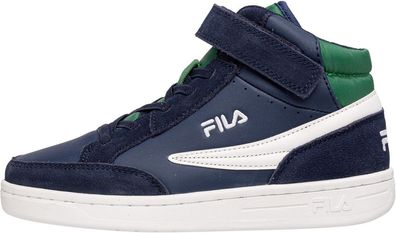 Fila Kinder Unisex Basketball Sneaker Fila Crew Mid Kids Fila Navy-Verdant Green