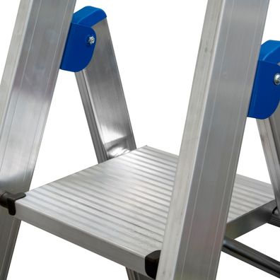 KRAUSE Stabilo Stufen-StehLeiter, fahrbar mit Traverse