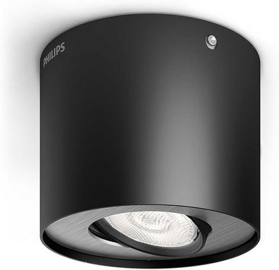 Philips myLiving Phase LED Spot, 4.5W dimmbar, warmweiß, Decken-/Wandmontage, schwarz