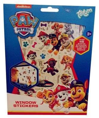 Nickelodeon 405290 Paw Patrol Fenster Aufkleber Chase Marshall Everest Skye Rubb