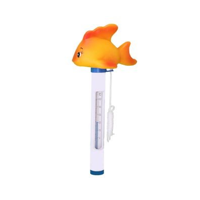 Thermometer Fisch mit Schnur Temperatur Messung °C & °F Pool Schwimmbad Orange