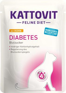 Kattovit Diabetes Huhn | Frischebeutel | 24 x 85g