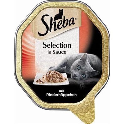 Sheba Schale Selection in Sauce mit Rinderhäppchen 2x11x85g