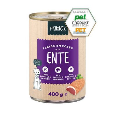 Primox Hunde Nassfutter mit Ente