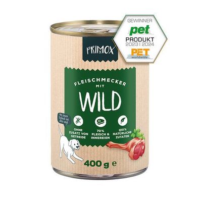 Primox Hunde Nassfutter mit Wild