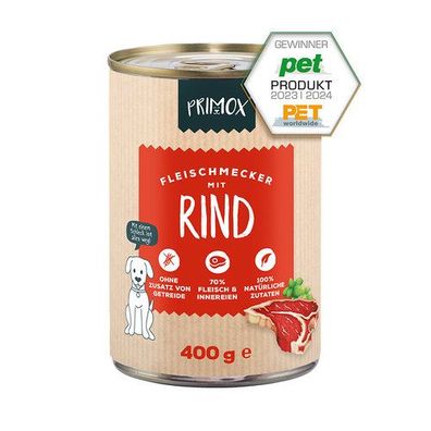 Primox Hunde Nassfutter mit Rind