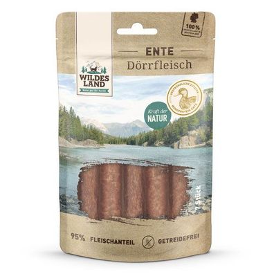 Wildes Land Dörrfleisch Ente 1 Tüte (7 Stück)
