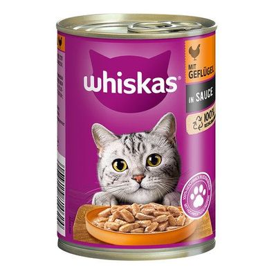 Whiskas 1+ MIT Geflügel IN SAUCE 12x400G | Abverkauf!