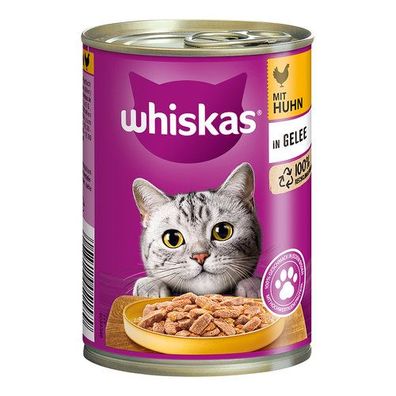 Whiskas 1+ MIT HUHN IN GELEE 12x400G | Abverkauf!