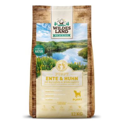 Wildes Land Classic Puppy Ente & Huhn mit Kartoffel 12 KG